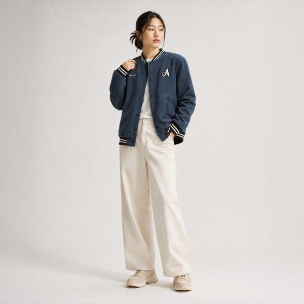 AE502 เสื้อแจ็คเก็ตบอมเบอร์ สีกรม