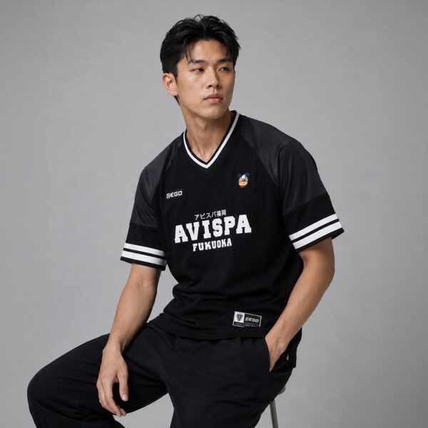 AE605 เสื้อโอเวอร์ไซส์ เจอร์ซีย์ สีดำ